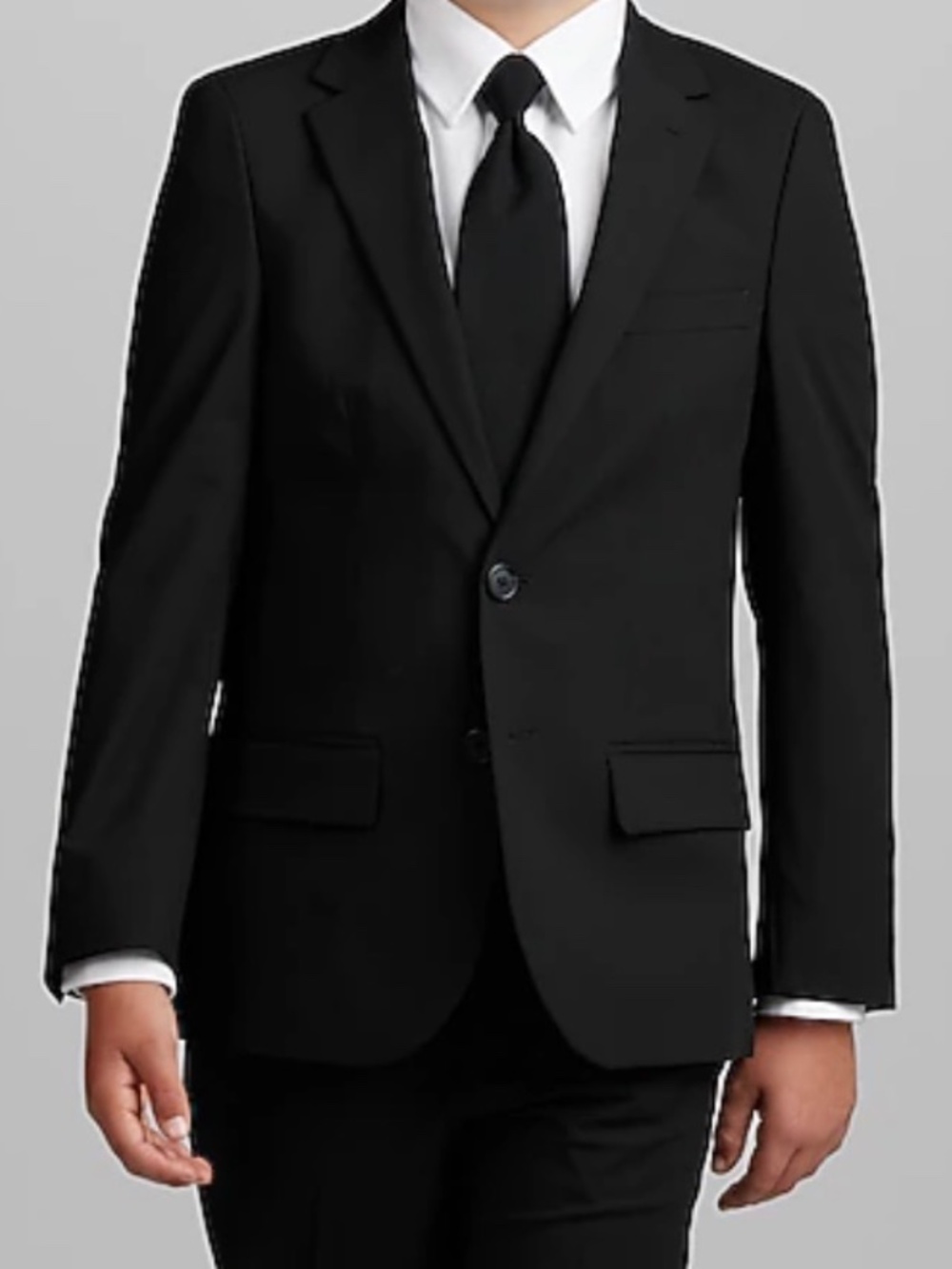 BOYS Size 16 BLACK Jos A Bank Suit Jacket